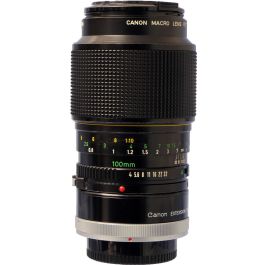 Used Canon 100mm f4 Macro FD lens with Canon extension tube 1:2-1