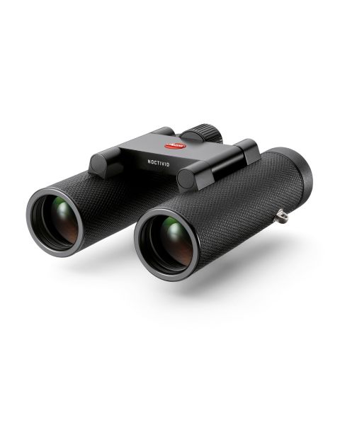 New Leica Noctivid compact black leather 10x25 binoculars at Ace Optics Bath, UK.