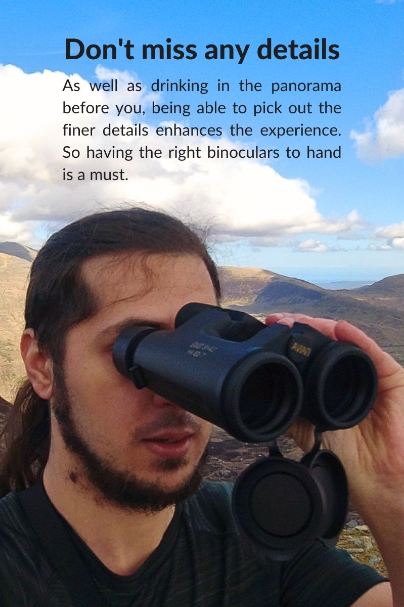 Young Male Looking Through the Avian EVO HR-ED 8x42 Binoculars